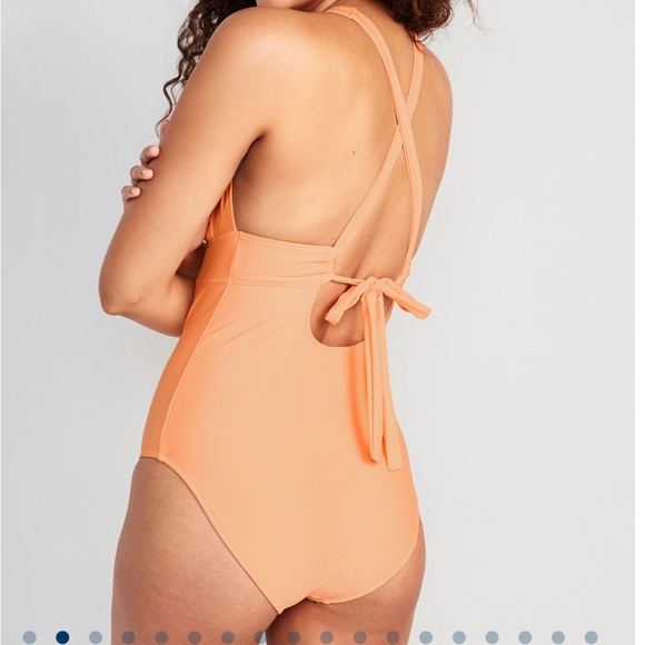 Old navy v-neck one piece swim with tie back (XL) NWT - Picture 4 of 4